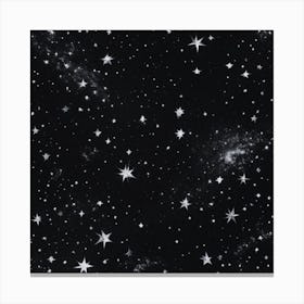 Black And White Stars Canvas Print