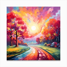 Autumn Road Canvas Print