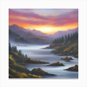 Landscape Painting Hd Hyperrealistic 9 Canvas Print
