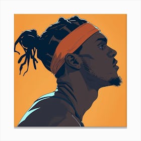 Portrait Of A Basketball Player Canvas Print