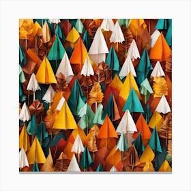 Origami Trees 1 Canvas Print