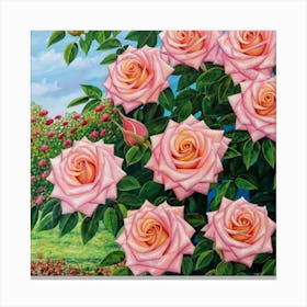 Pink Roses Canvas Print