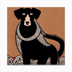 Dog With A Scarf Canvas Print