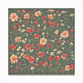 Vintage Floral Pattern Canvas Print