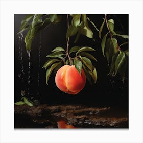 A Juicy Peach Canvas Print