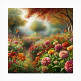 Garden Of Flowers Canvas Print