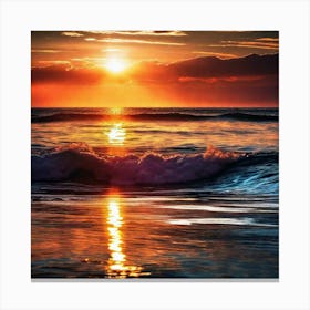 Sunset On The Beach 534 Canvas Print