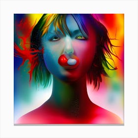 Psychedelic Girl Canvas Print