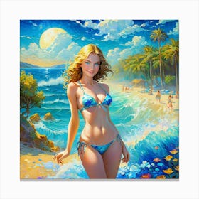 Beach Girl 2 Canvas Print