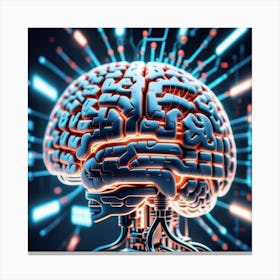 Artificial Intelligence Brain 49 Canvas Print