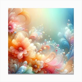 Abstract Floral Background 5 Canvas Print