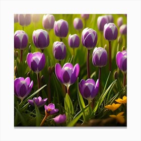 Silent Spring Garden Flowers Canvas Print