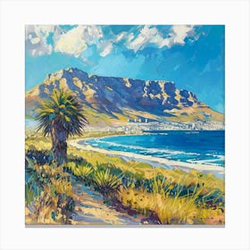 A Table Mountain In Cape Town Expressive Strokes 1720034034 4 Canvas Print