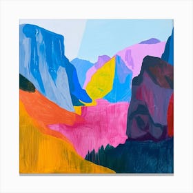 Colourful Abstract Yosemite National Park Usa 3 Canvas Print