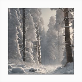 Snowy Forest 12 Canvas Print