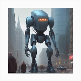 Robot City 16 Canvas Print