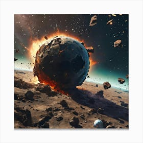 Planet In Space Canvas Print