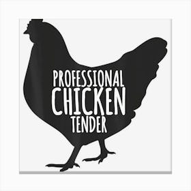 Professional Chicken Tender Chicken Lady Silhouette Canvas Print