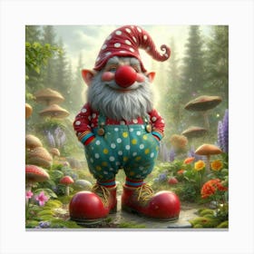Gnome In The Forest Canvas Print