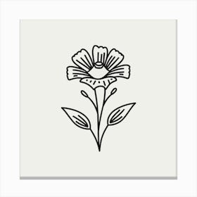 Flower Drawing Canvas Print