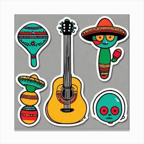 Mexican Guitar 9 Canvas Print