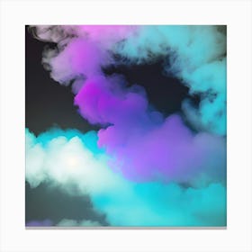 Smoke in colored light Canvas Print