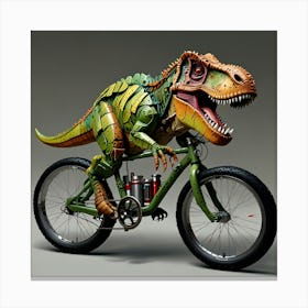 Leonardo Lightning Trex Bike Art 2 Canvas Print