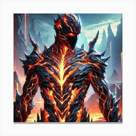 A Scene Depicting Ronan S Symbiotic Armor After Hi Canvas Print