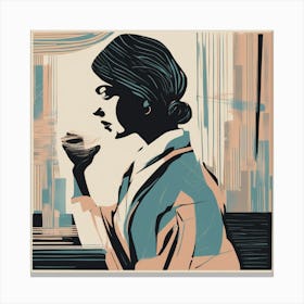 Woman In The Window Canvas Print