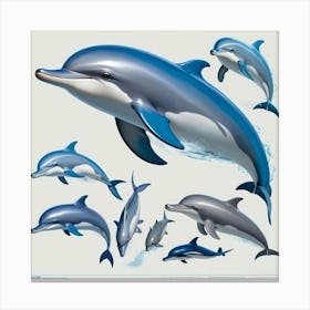 Dolphins Canvas Print