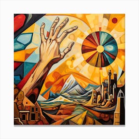 Hand Reaching For The Sun Canvas Print