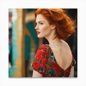 Red Haired Woman 3 Canvas Print