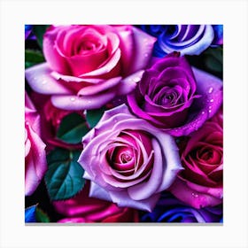 Roses Wallpaper 8 Canvas Print