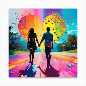 Rainbow Love Canvas Print