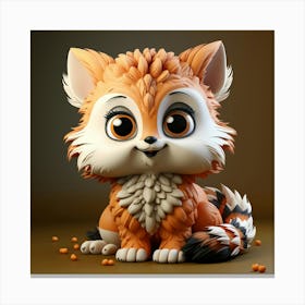 Cute Fox 129 Canvas Print