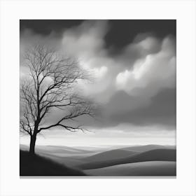 Lone Tree On A Hill Canvas Print