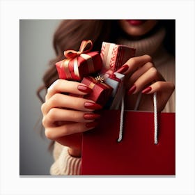 Christmas Gift Wrapping 1 Canvas Print