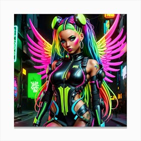 Neon Angel 24 Canvas Print