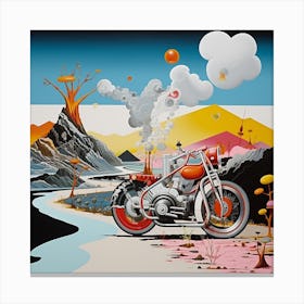 'The Motorcycle' Canvas Print