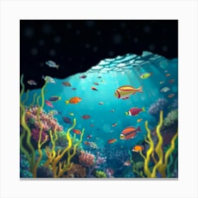 Underwater Coral Reef Canvas Print