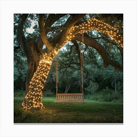 Stockcake Enchanted Evening Swing 1719974998 1 Canvas Print