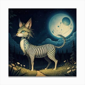 Zebra Cat Canvas Print