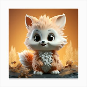 Cute Fox 75 Canvas Print