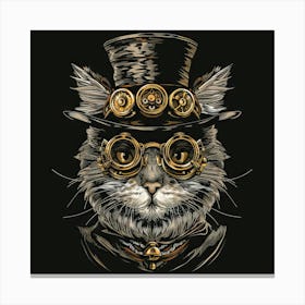 Steampunk Cat 2 Canvas Print