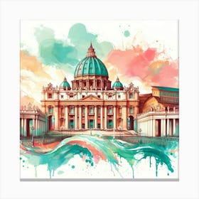 St Peter's Basilica 3 Canvas Print