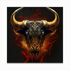 Bull Head1 Canvas Print