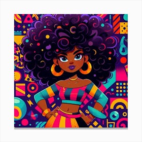 Girl With Afro 1 Stampe su tela