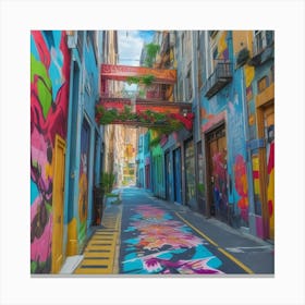 Colorful Alley Canvas Print