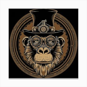 Steampunk Monkey 44 Canvas Print