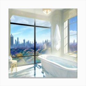 NYC park avenue view over central park  Canvas Print